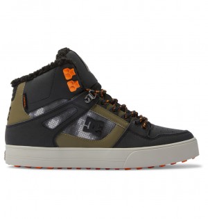 Buty Zimowe Męskie DC Pure High-Top Zimowe Czarne | 7108459-XI