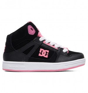 Trampki Dziecięce DC Girls Kids' Pure Czarne Różowe | 0826593-LX