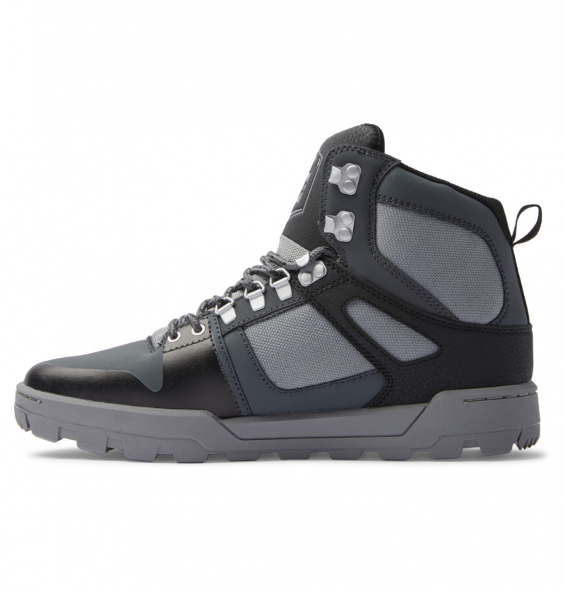 Buty Zimowe Męskie DC Pure High-Top Wody-Resistant Czarne | 1863075-SE