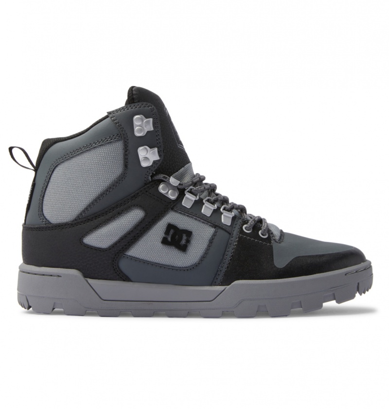 Buty Zimowe Męskie DC Pure High-Top Wody-Resistant Czarne | 1863075-SE