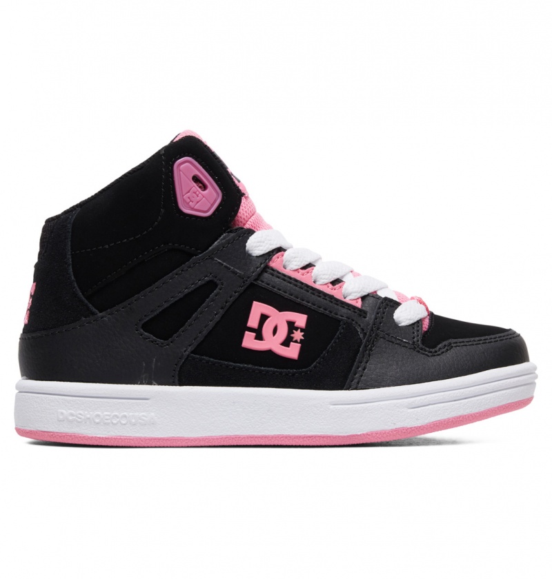 Trampki Dziecięce DC Girls Kids\' Pure Czarne Różowe | 0826593-LX